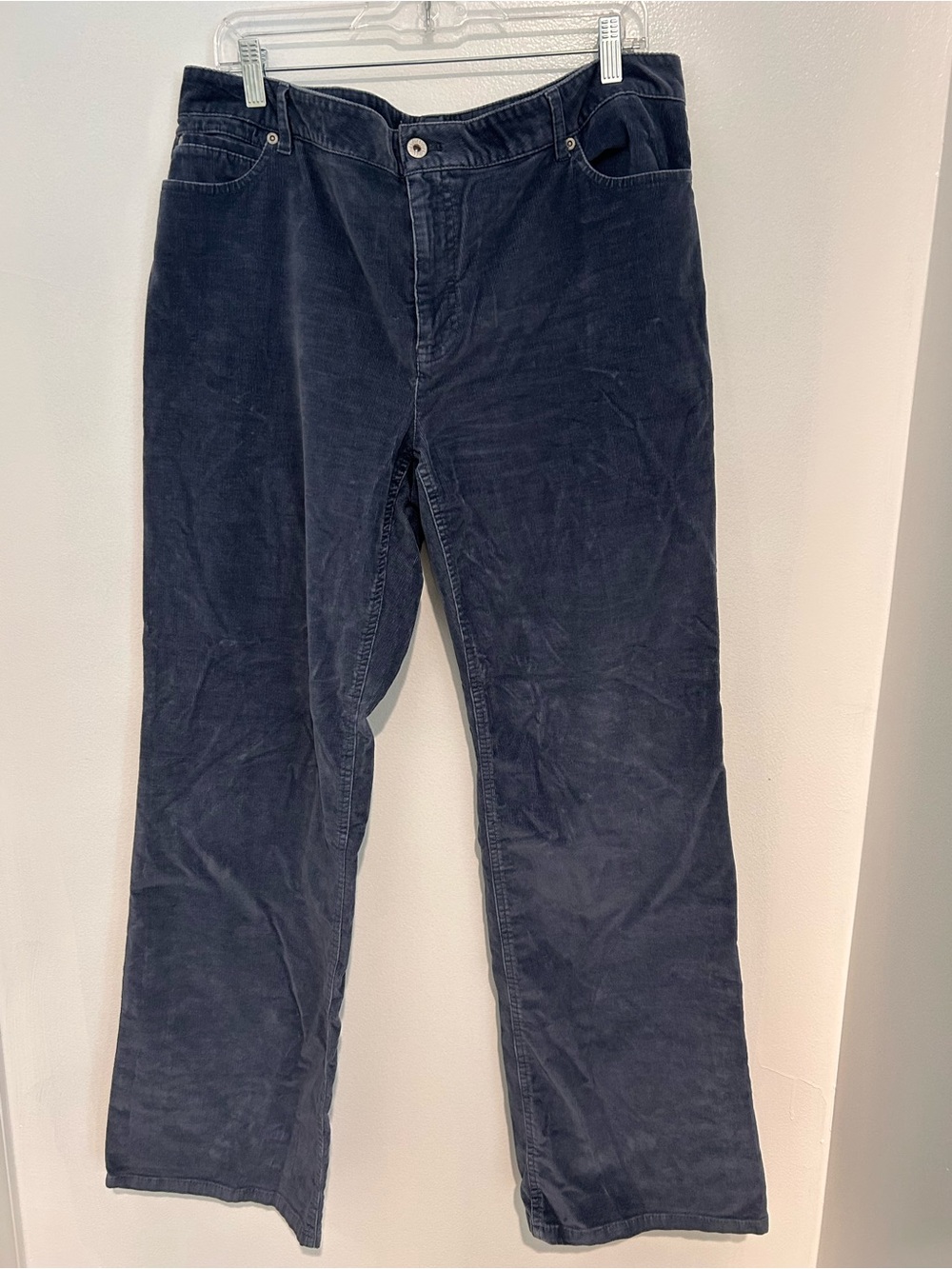 J. Jill Straight-Leg Corduroy Pants Denim Color Fall Cozy